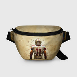 Поясная сумка Квотербек на бежевом, цвет: 3D-принт