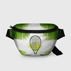 Поясная сумка Теннисная ракетка в зеленом