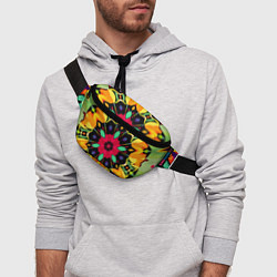 Поясная сумка Салатовый калейдоскоп, цвет: 3D-принт — фото 2