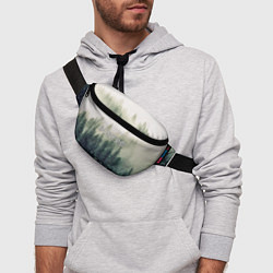 Поясная сумка Лес мой храм - текстом рун, цвет: 3D-принт — фото 2