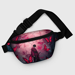 Поясная сумка Одинокий самурай среди бабочек, цвет: 3D-принт — фото 2