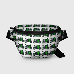 Поясная сумка Motorbike green, цвет: 3D-принт
