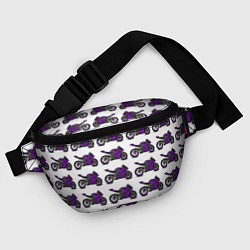 Поясная сумка Motorcycle purple, цвет: 3D-принт — фото 2