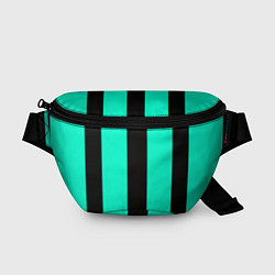 Поясная сумка Color light blue white line, цвет: 3D-принт