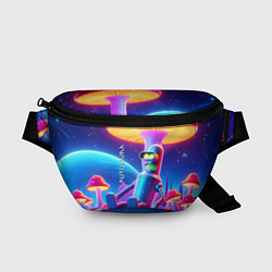Поясная сумка Робот-сгибальщик Бендер находится под неоновым мух, цвет: 3D-принт
