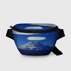 Поясная сумка Эльбрус с облаками, цвет: 3D-принт