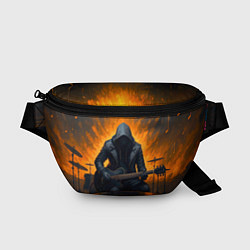 Поясная сумка Гитарист играющий в пламени