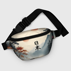 Поясная сумка Минималистичный Японский пейзаж, цвет: 3D-принт — фото 2