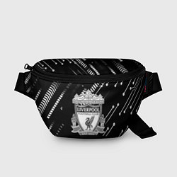 Поясная сумка Liverpool геометрия черно белая, цвет: 3D-принт