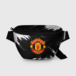 Поясная сумка Манчестер Юнайтед белые краски, цвет: 3D-принт