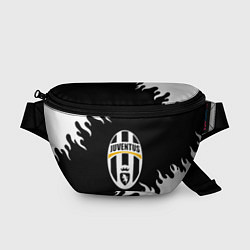 Поясная сумка Juventus белый огонь текстура, цвет: 3D-принт