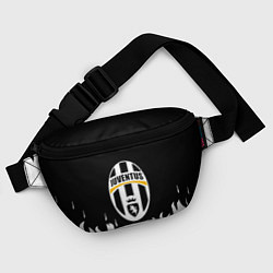 Поясная сумка Ювентус белый огонь текстура, цвет: 3D-принт — фото 2