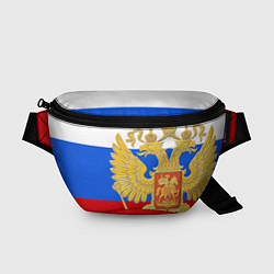 Поясная сумка Герб России: триколор, цвет: 3D-принт