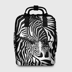 Рюкзак женский Полосатая зебра, цвет: 3D-принт