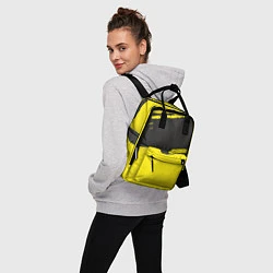 Рюкзак женский Чёрно-жёлтый, цвет: 3D-принт — фото 2