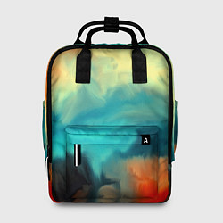 Рюкзак женский Разноцветная акварель, цвет: 3D-принт