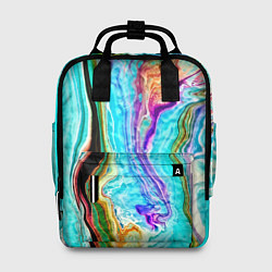 Рюкзак женский Цветные разводы, цвет: 3D-принт