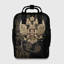 Рюкзак женский Золотой Герб России, цвет: 3D-принт