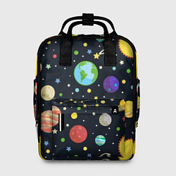 Рюкзак женский Солнечная система, цвет: 3D-принт