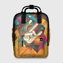 Рюкзак женский Ретро-музыка, цвет: 3D-принт