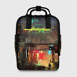 Рюкзак женский Cyberpunk 2077: Night City, цвет: 3D-принт