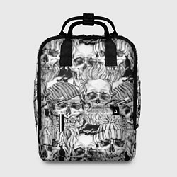 Рюкзак женский Hipster skulls, цвет: 3D-принт
