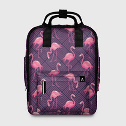 Женский рюкзак Фиолетовые фламинго