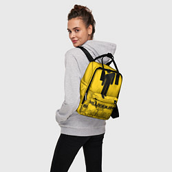Рюкзак женский Billie Eilish: Yellow Manikin, цвет: 3D-принт — фото 2