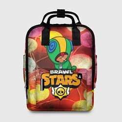 Рюкзак женский BRAWL STARS НОВОГОДНИЙ, цвет: 3D-принт