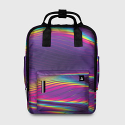 Рюкзак женский Разноцветные волнообразные, цвет: 3D-принт