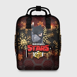 Рюкзак женский Новогодний BRAWL STARS CROW, цвет: 3D-принт