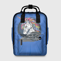 Рюкзак женский Единорог Rock, цвет: 3D-принт