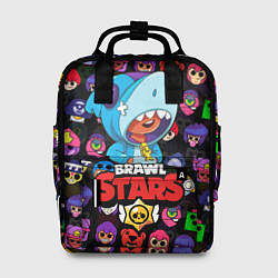 Рюкзак женский BRAWL STARS LEON SHARK, цвет: 3D-принт