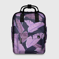 Рюкзак женский Tropical leaves 4 purple, цвет: 3D-принт
