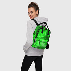 Рюкзак женский ОГОНЬ GREEN NEON, цвет: 3D-принт — фото 2