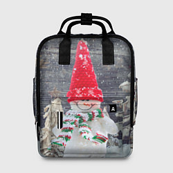 Рюкзак женский Снеговик, Новогодняя, цвет: 3D-принт