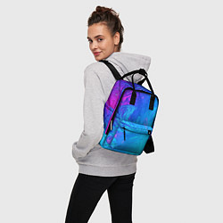 Рюкзак женский BACKGROUND IN NEON, цвет: 3D-принт — фото 2