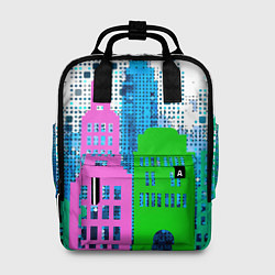 Рюкзак женский Город, цвет: 3D-принт