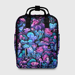 Рюкзак женский Волшебные грибы, цвет: 3D-принт