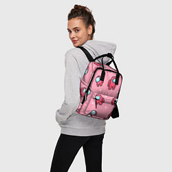 Рюкзак женский Among Us - Розовый цвет, цвет: 3D-принт — фото 2