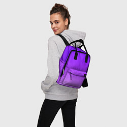 Рюкзак женский Фиолетовый космос, цвет: 3D-принт — фото 2