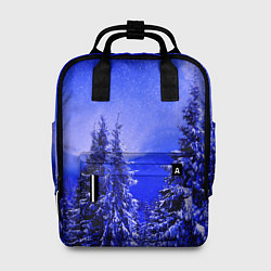 Рюкзак женский Зимний лес, цвет: 3D-принт
