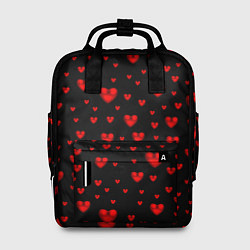 Рюкзак женский Красные сердца, цвет: 3D-принт