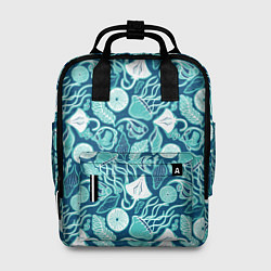 Рюкзак женский Скаты и медузы, цвет: 3D-принт