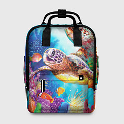 Рюкзак женский Морские черепахи, цвет: 3D-принт