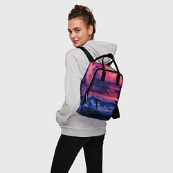 Рюкзак женский Закат на берегу, цвет: 3D-принт — фото 2