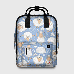 Рюкзак женский Счастливые овечки, цвет: 3D-принт