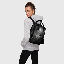 Рюкзак женский Медуза на черном, цвет: 3D-принт — фото 2
