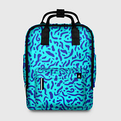 Женский рюкзак Неоновые синие узоры
