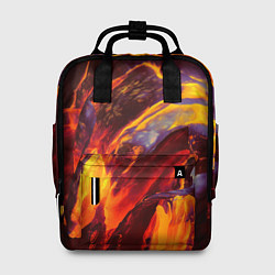 Рюкзак женский ОГНЕННЫЙ ГРАНЖ FIRE GRUNGE Z, цвет: 3D-принт